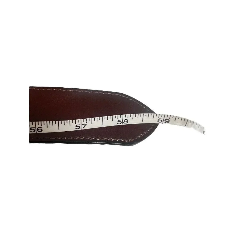 WOLFANT Brown Full Grain Leather Belt 59” Length
